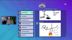 Jouer 4 gars ne peuvent pas arrêter de dessiner d'énormes seins dans un jeu en ligne